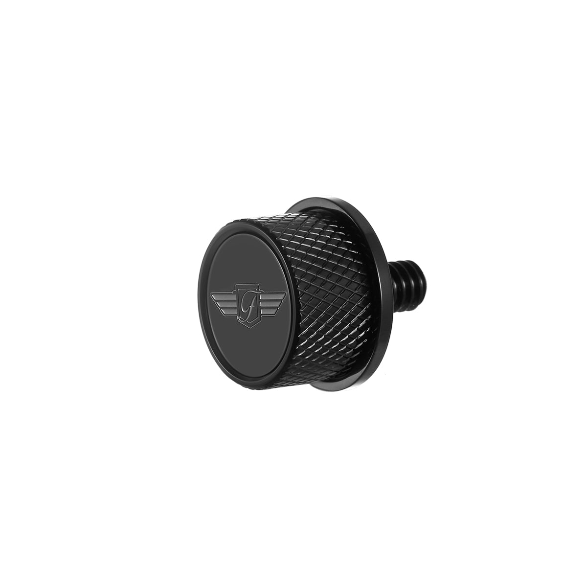 Stainless-Steel Figurati Designs Logo Seat Screw in Black