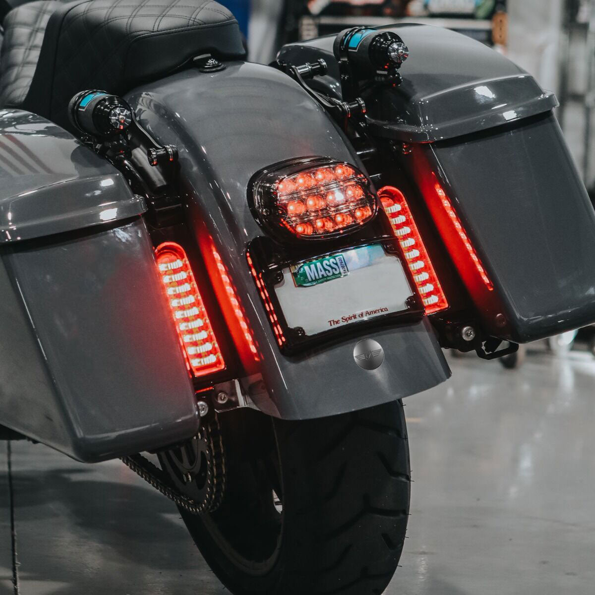 Harley-Davidson Stainless-Steel Custom Back Fender Cover in Black