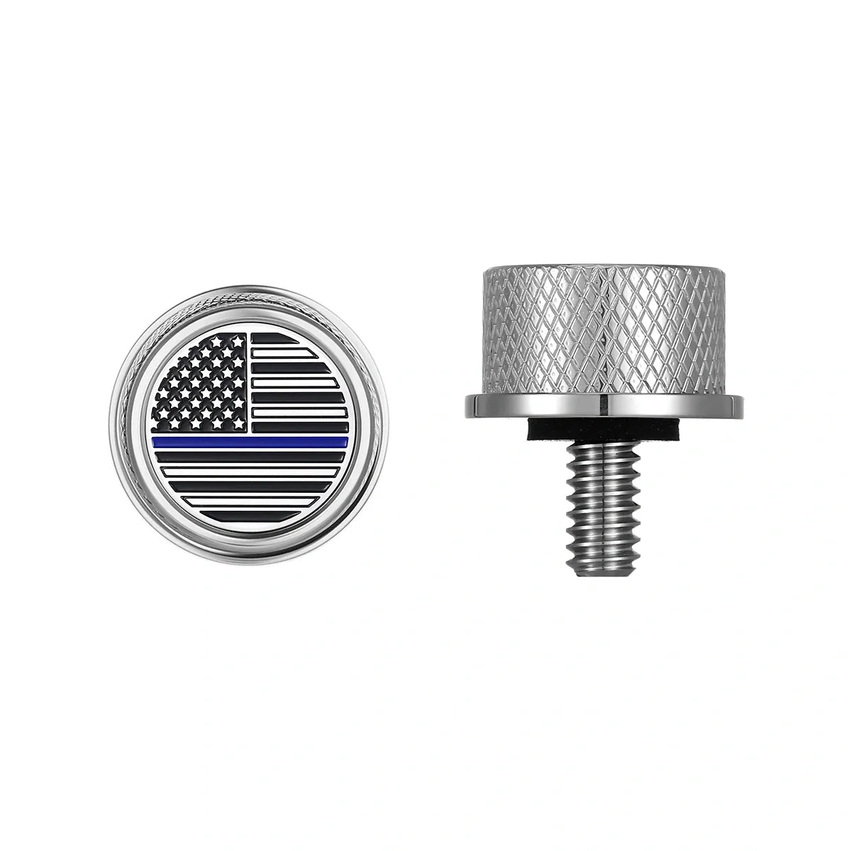 Stainless-Steel Blue Line American Flag Seat Screw