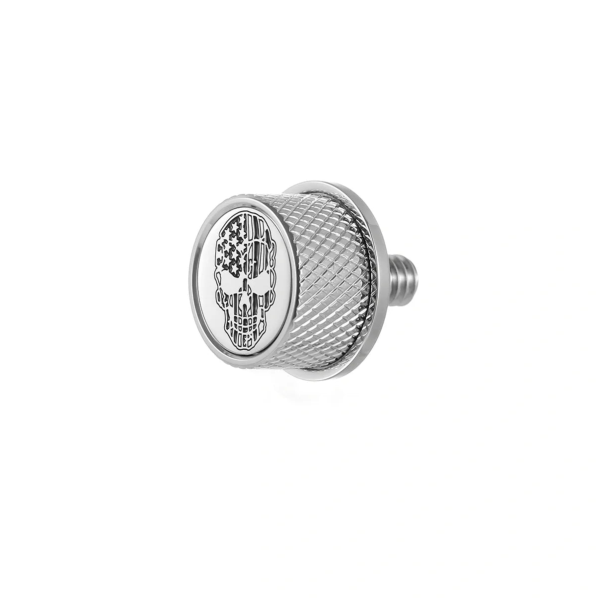 Stainless-Steel Contrast Cut American Flag Skull Seat Screw