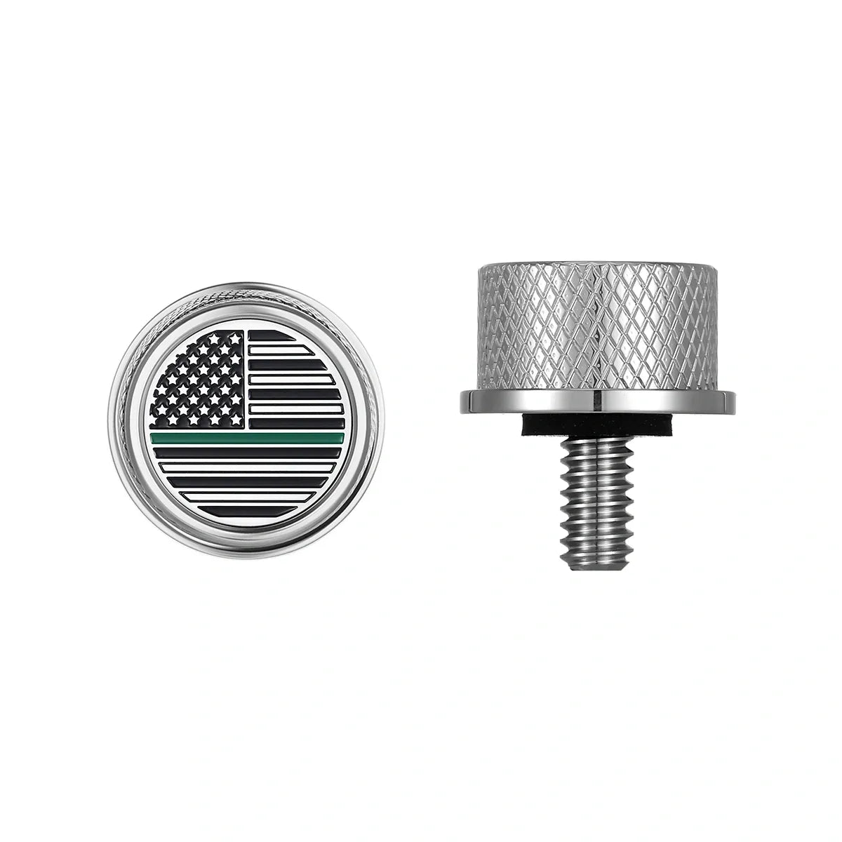 Stainless-Steel Green Line American Flag Seat Screw