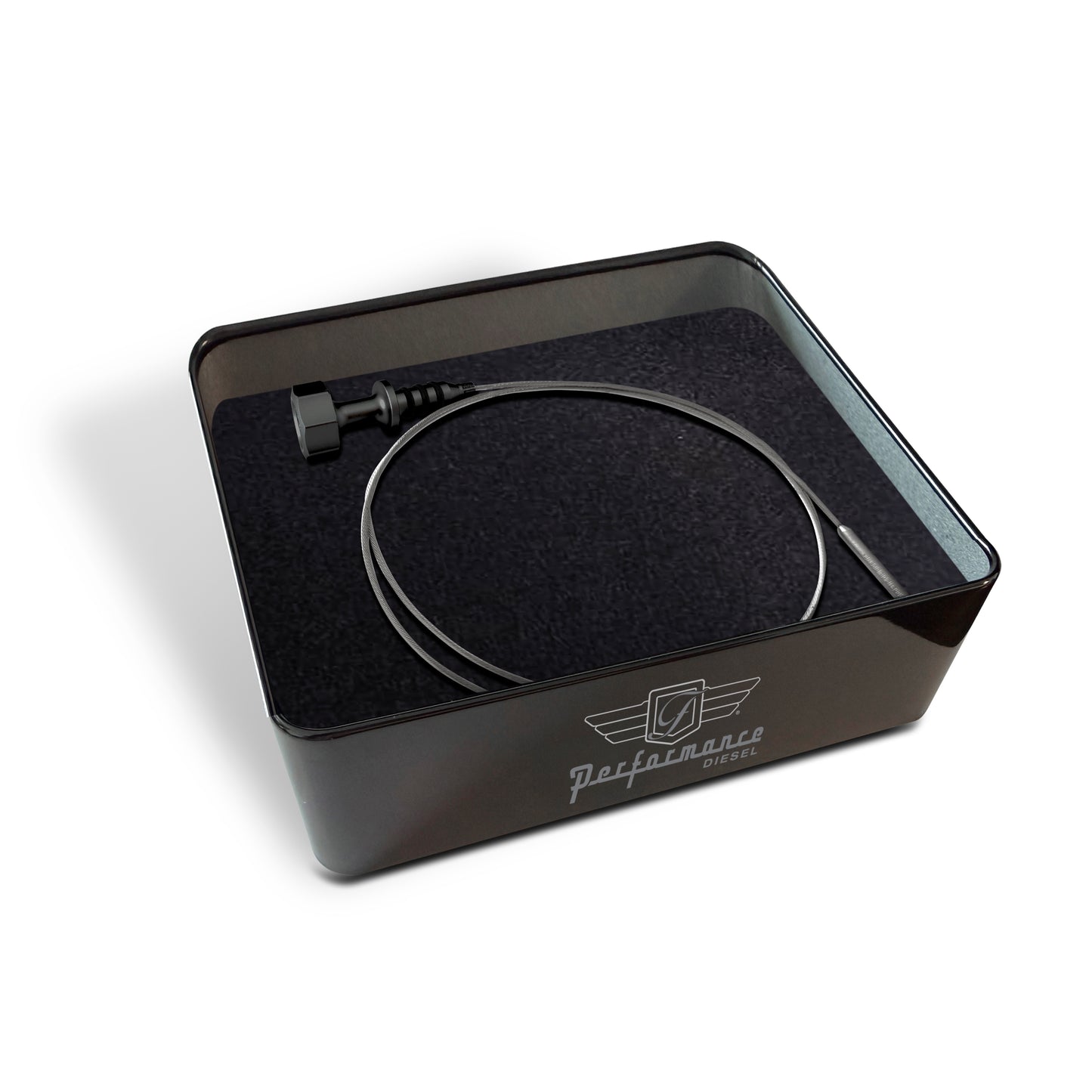 Performance Magnetic Engine Oil Dipstick for Ford 6.7L Power Stroke V8 - Curved Black