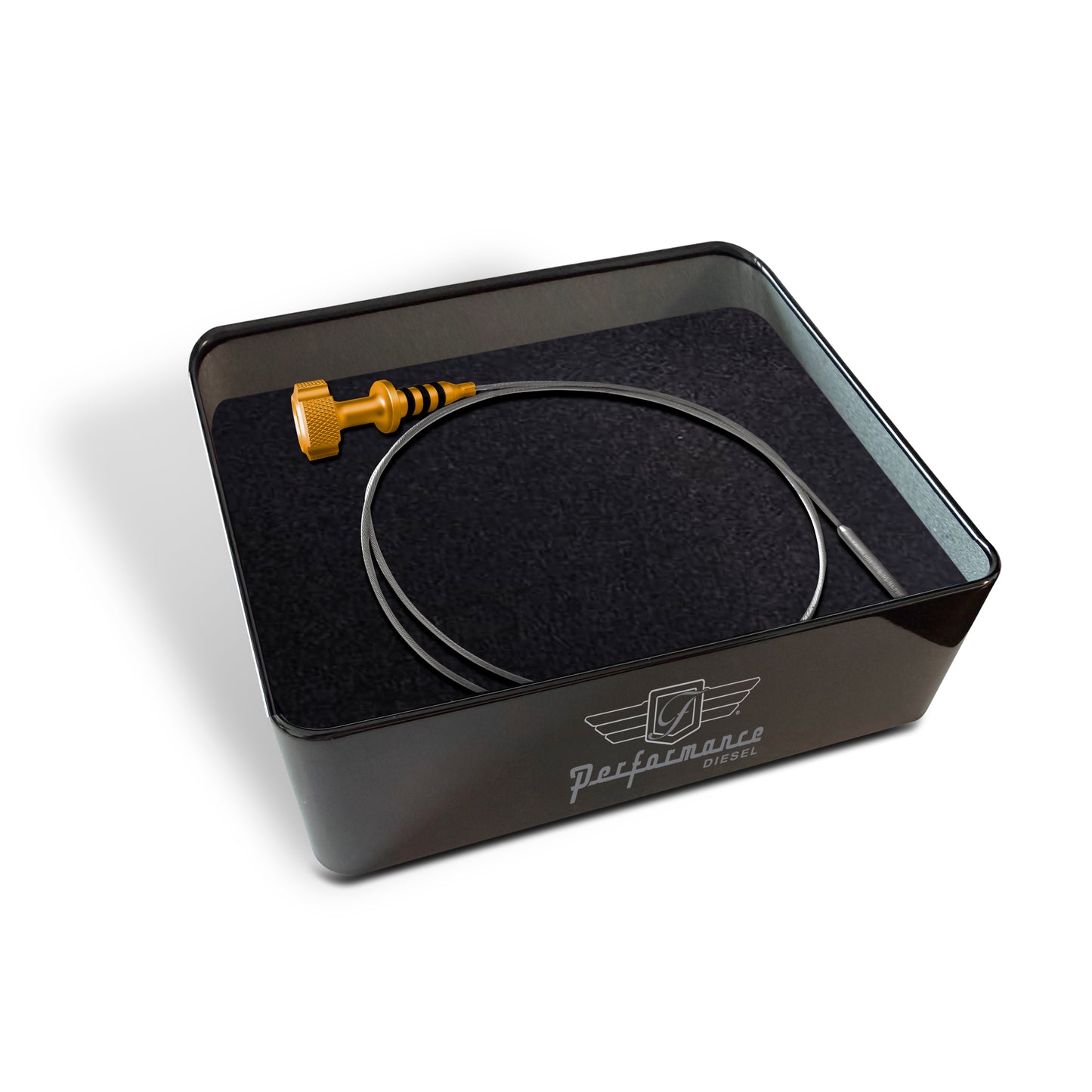 Performance Magnetic Engine Oil Dipstick for Ford 6.7L Power Stroke V8 - Knurled Gold