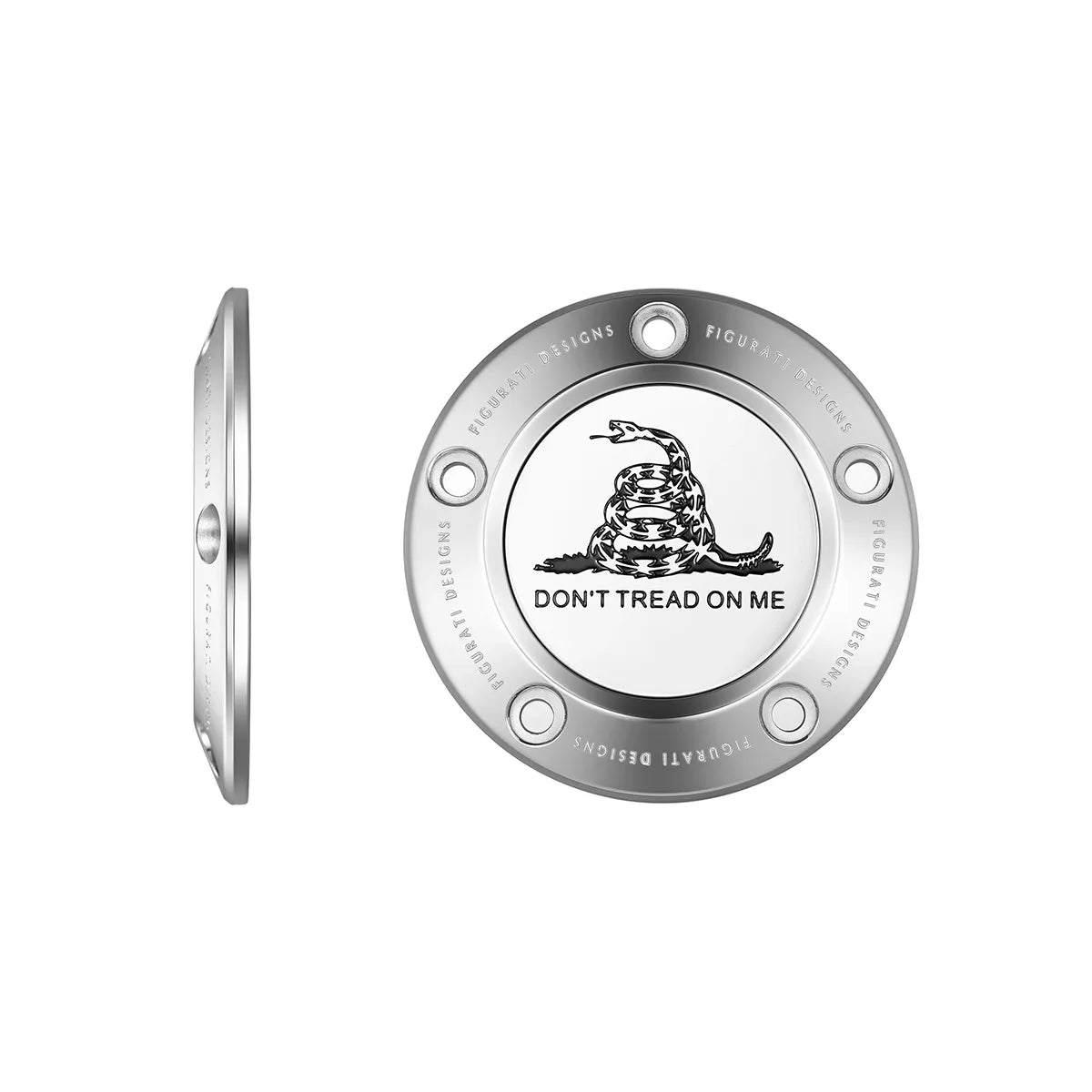 Cubierta de distribución de acero inoxidable Harley-Davidson Don't Tread on Me Twin Cam