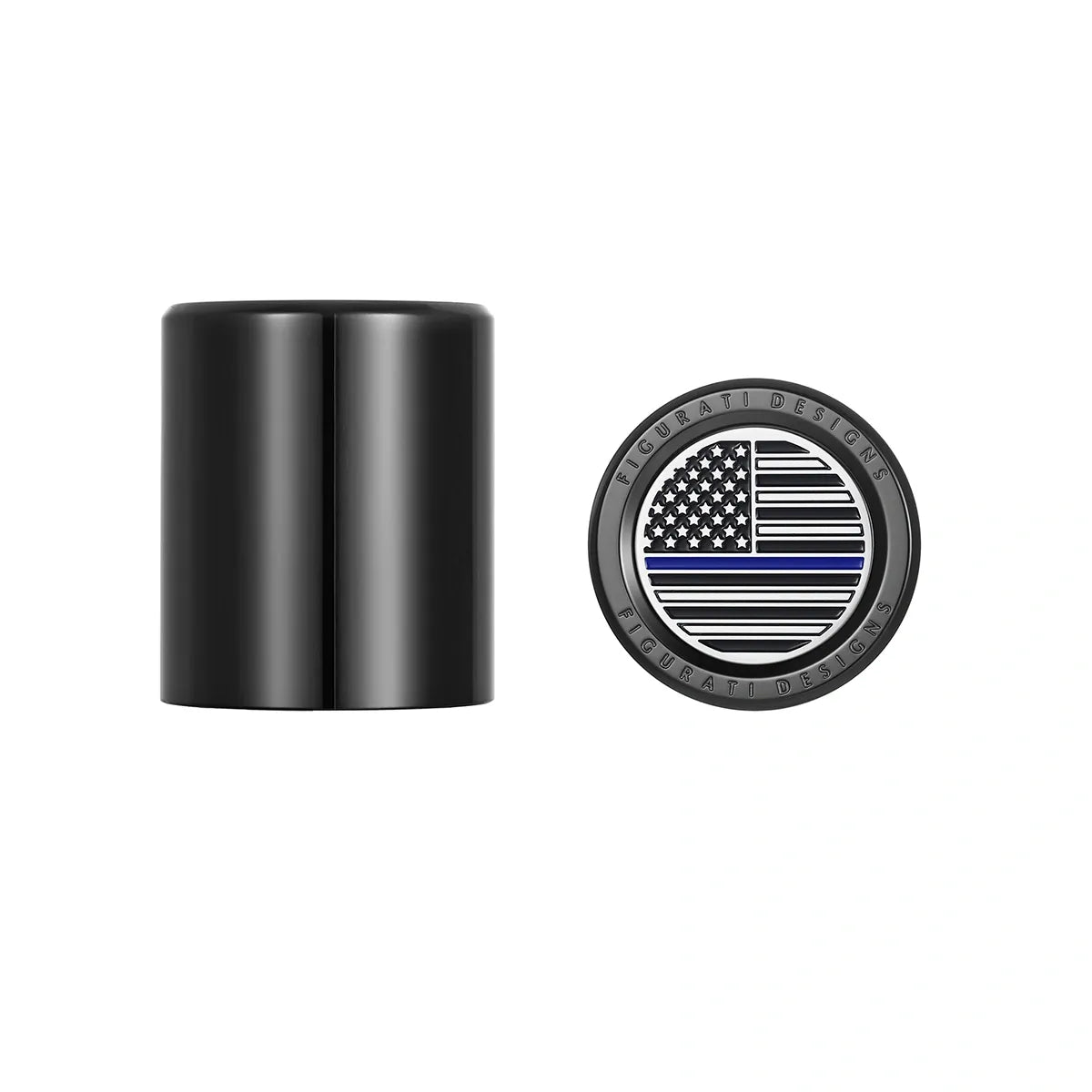 Harley-Davidson Stainless-Steel Blue Line American Flag Docking Covers