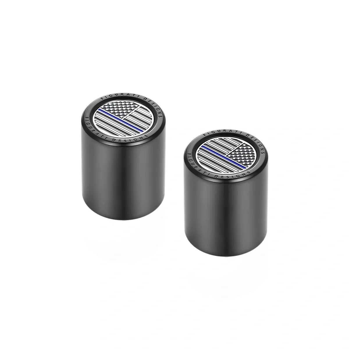 Harley-Davidson Stainless-Steel Blue Line American Flag Docking Covers
