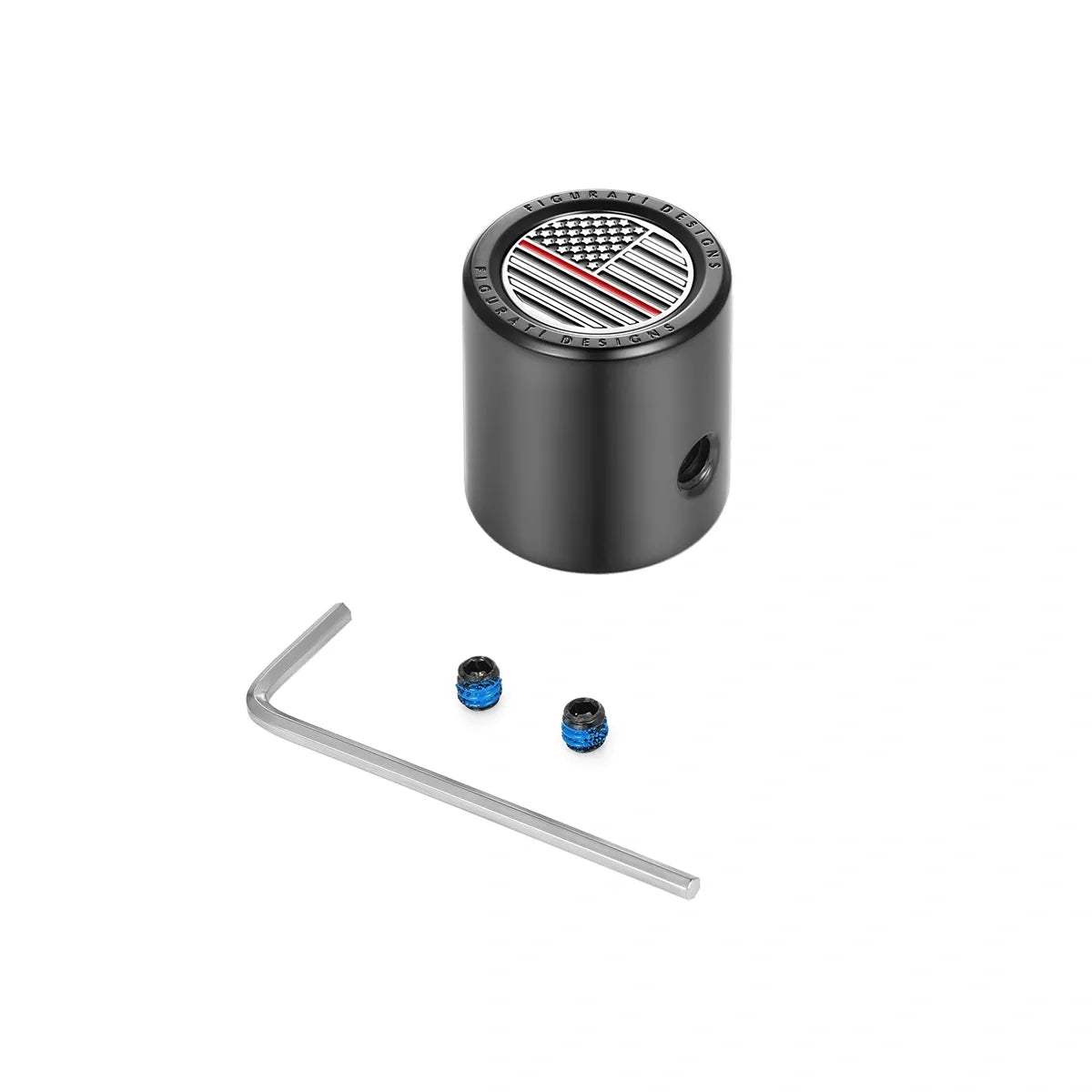 Heel Toe Shifter Cover - Stainless-Steel/Black Red Line American Flag