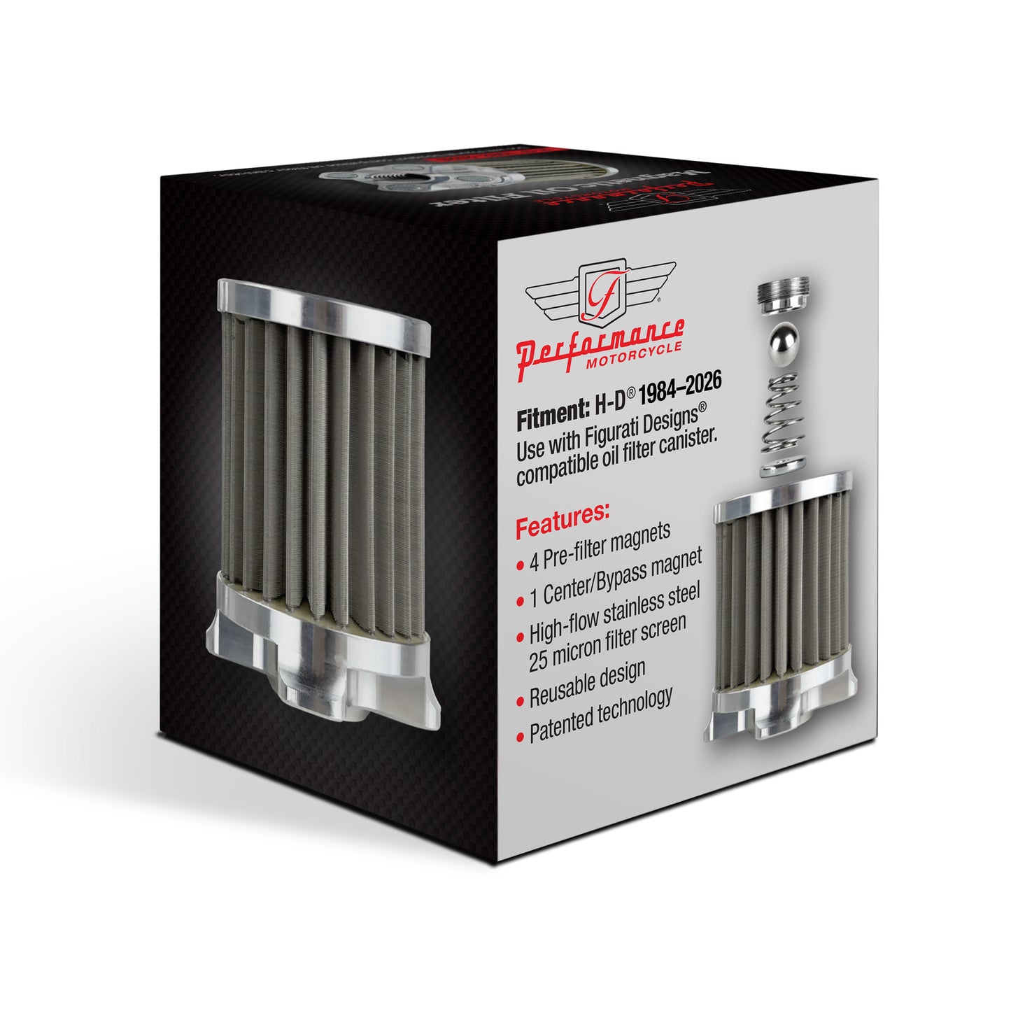 Filter Replacement - Performance Magnetic Oil Filter for Harley-Davidson All Models (1984-2026)