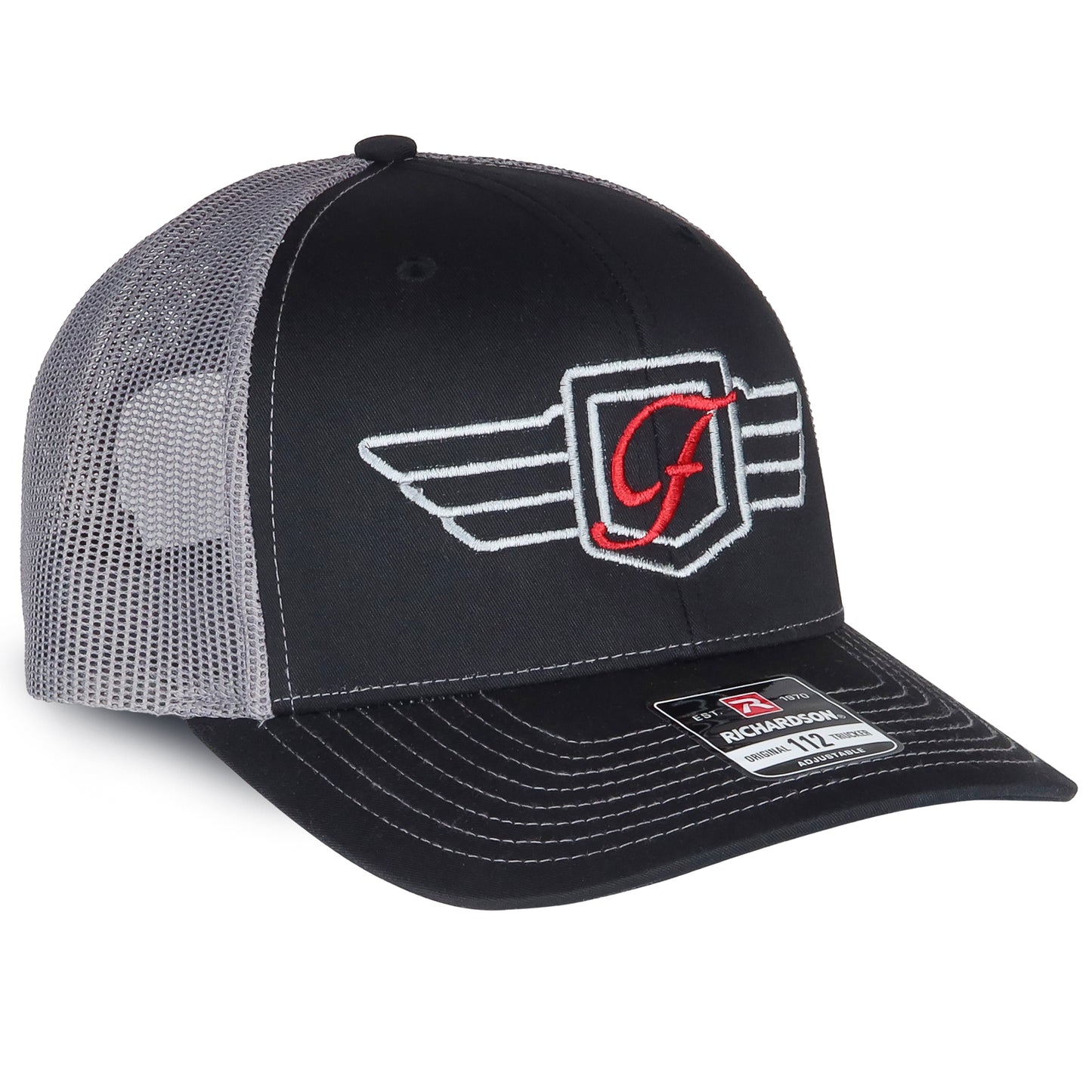 Figurati Designs Performance Trucker Hat - Silver & Red