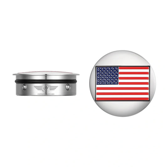 Harley-Davidson Stainless-Steel American Flag Swing Arm Covers - Reversed