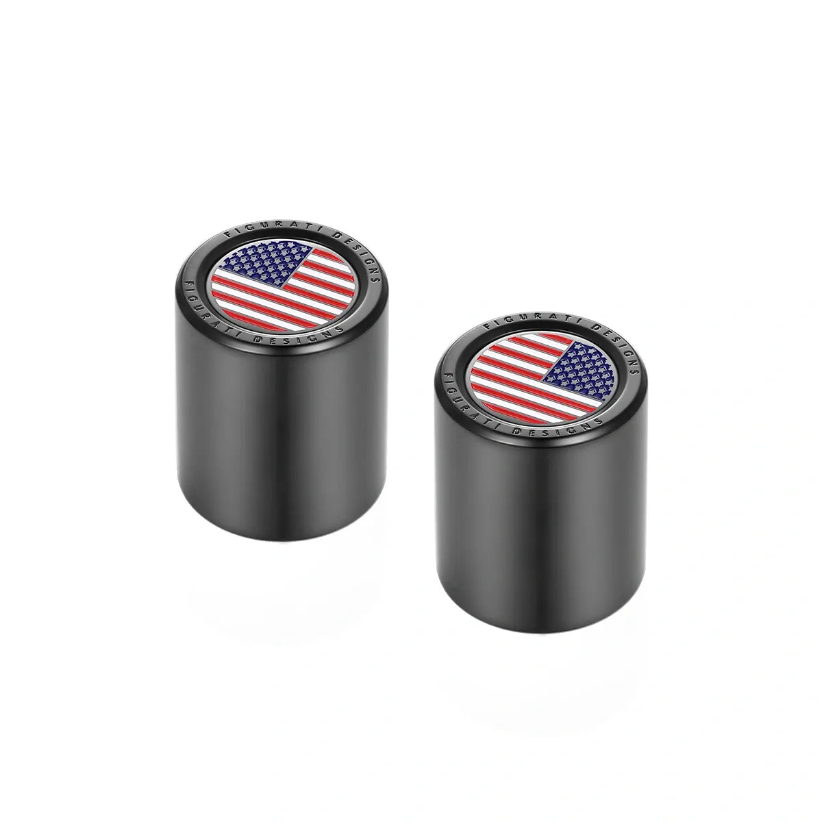 Harley-Davidson Stainless-Steel Black Red White & Blue American Flag Docking Covers