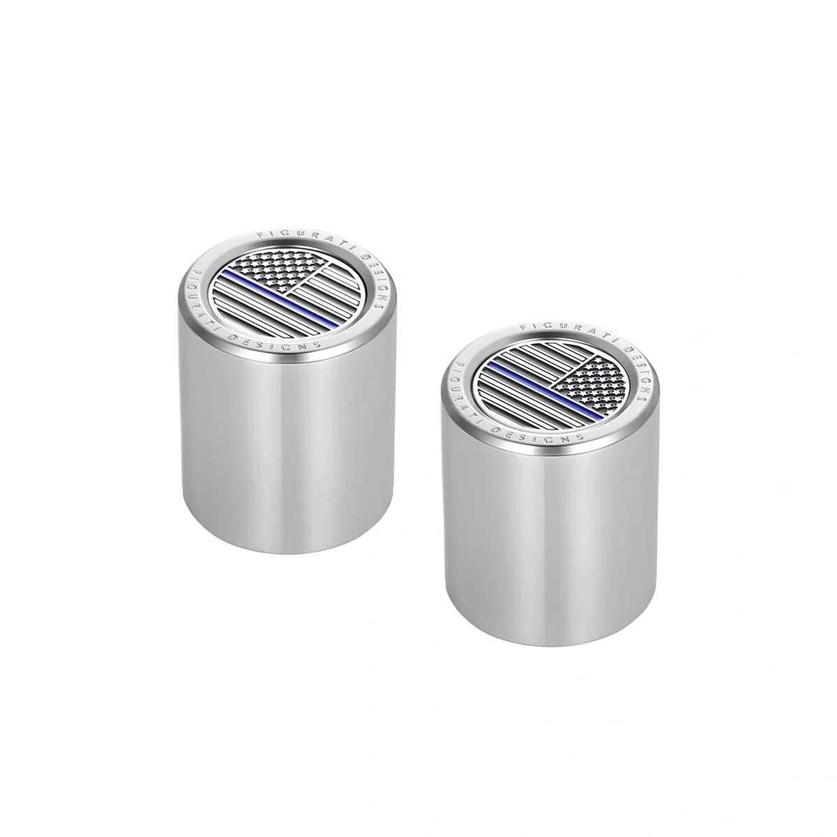 Harley-Davidson Stainless-Steel Blue Line American Flag Docking Covers