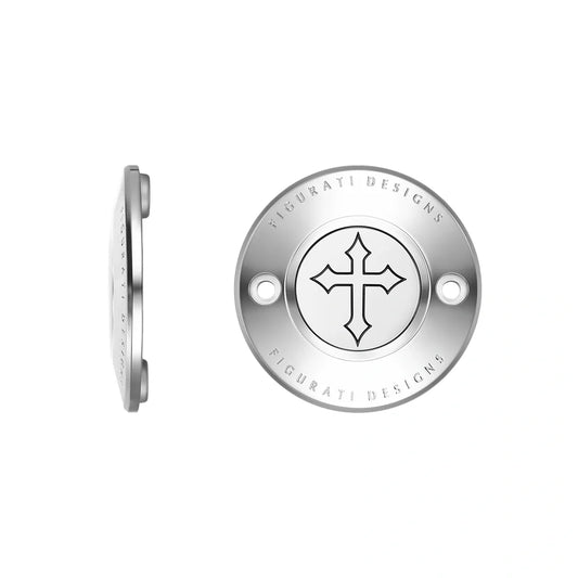 Tapa de distribución Cross M8 de acero inoxidable Harley-Davidson