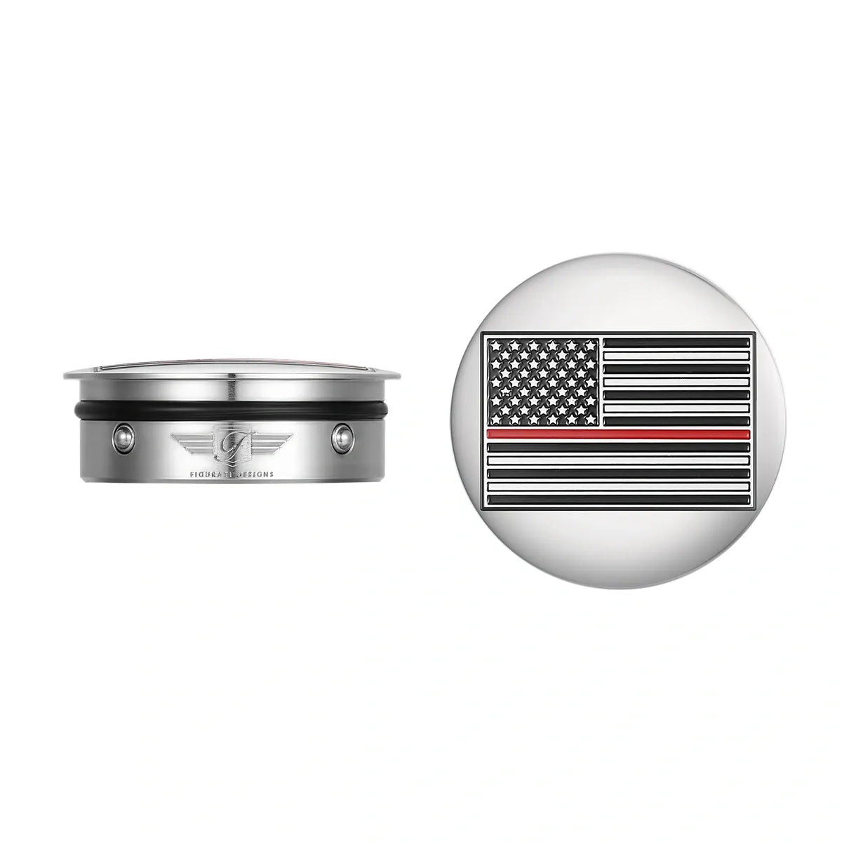 Cubiertas de brazo oscilante personalizadas de acero inoxidable Harley-Davidson, bandera estadounidense de línea roja