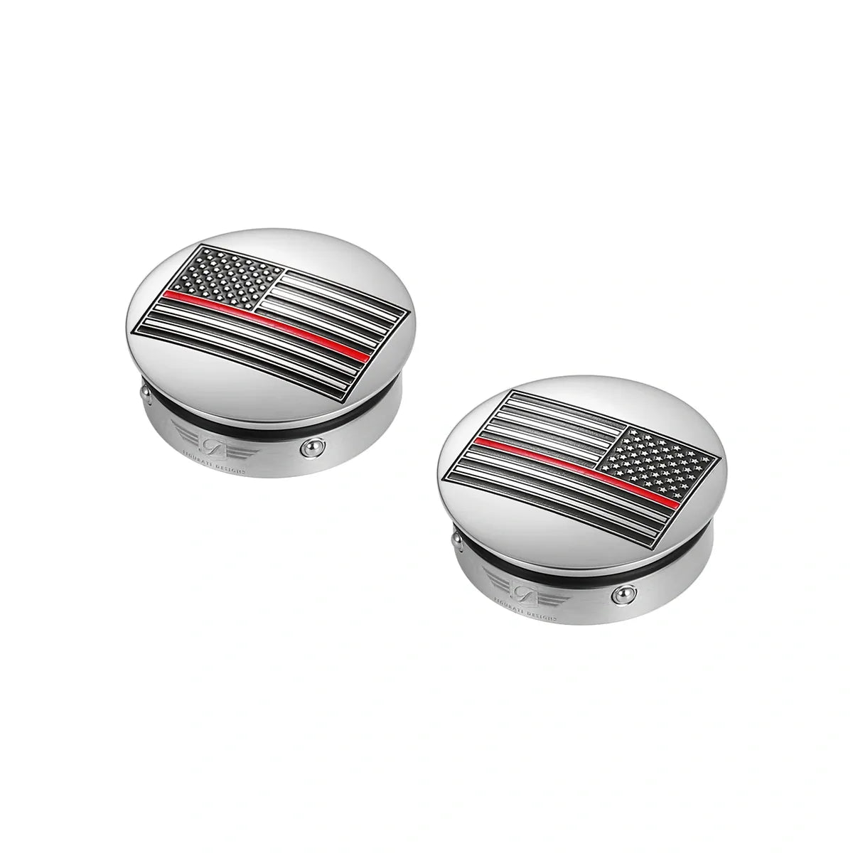 Cubiertas de brazo oscilante personalizadas de acero inoxidable Harley-Davidson, bandera estadounidense de línea roja