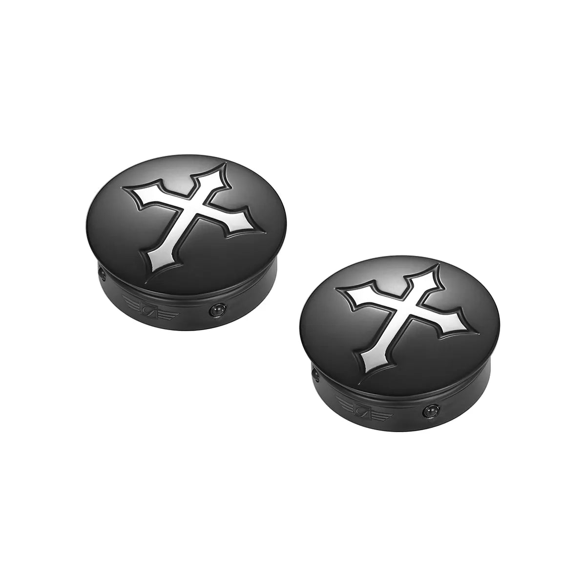 Harley-Davidson Stainless-Steel / Black Swing Arm Covers - Cross