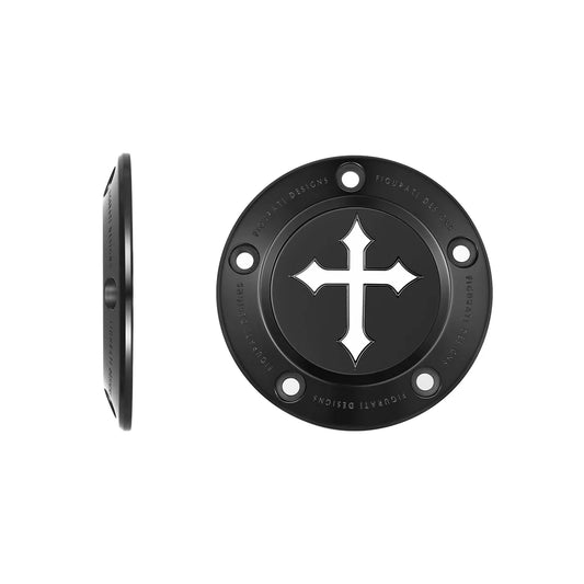 Harley-Davidson Stainless-Steel in Black Cross Twin Cam Timing Cover