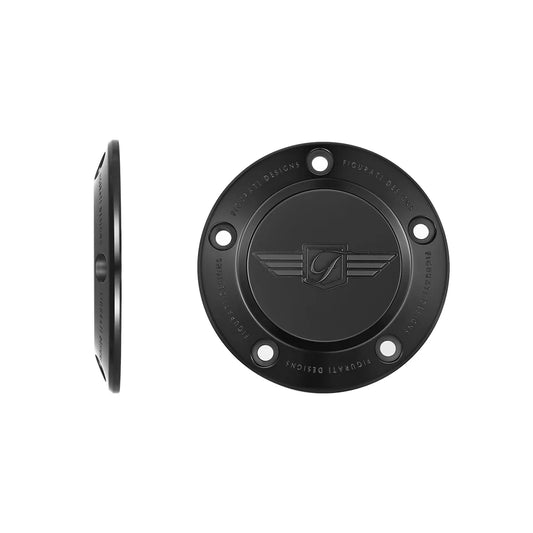 Harley-Davidson Stainless-Steel in Black Figurati Designs Logo Twin Cam Timing Cover