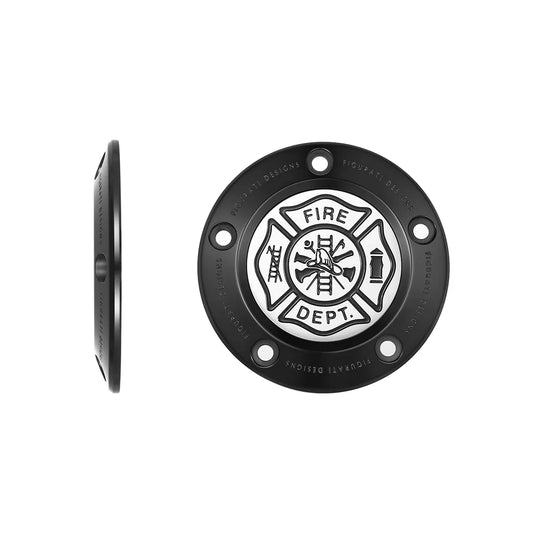 Harley-Davidson Stainless-Steel in Black Maltese Cross - FIRE Twin Cam Timing Cover