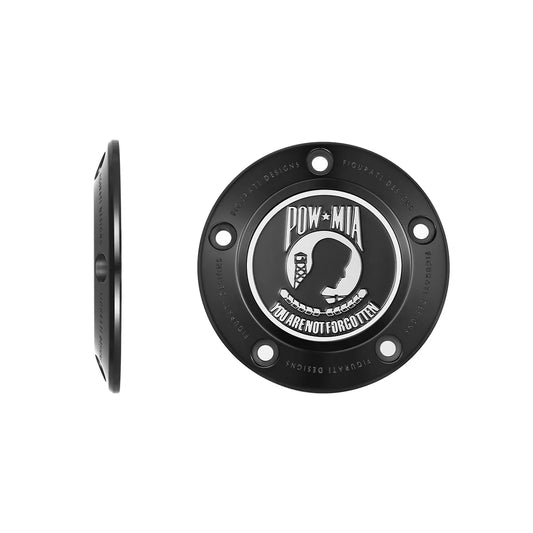哈雷戴维森黑色不锈钢 POW MIA 双凸轮正时盖