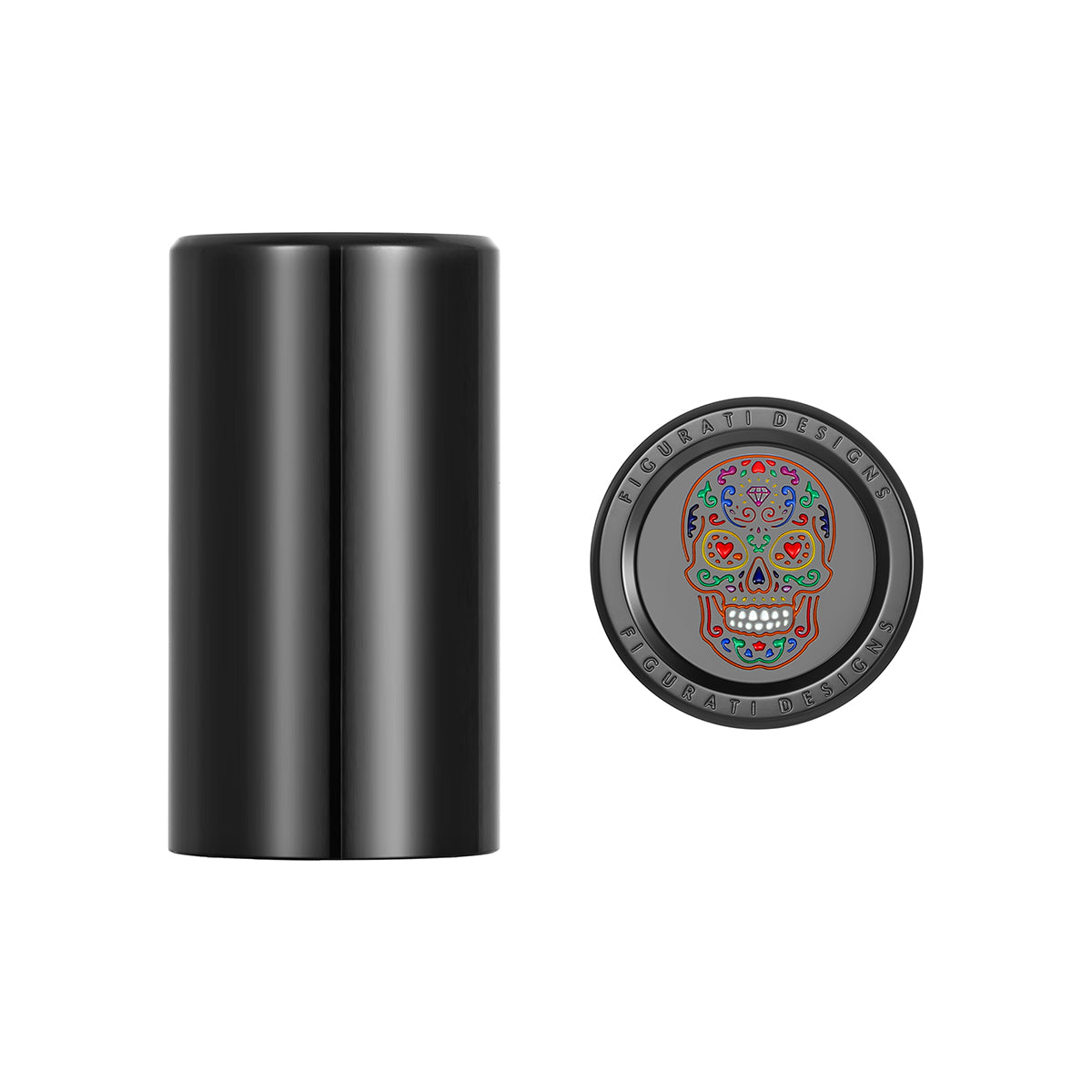 Harley-Davidson Stainless-Steel Black Sugar Skull Docking Covers