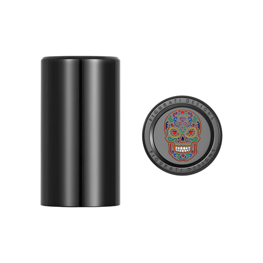 Harley-Davidson Stainless-Steel Black Sugar Skull Docking Covers