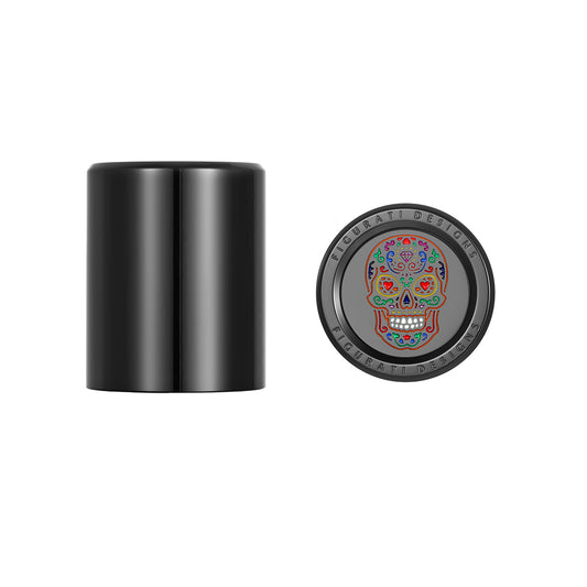 Harley-Davidson Stainless-Steel Black Sugar Skull Docking Covers