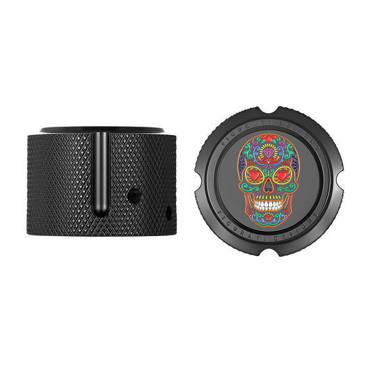 Harley-Davidson Stainless-Steel Black Sugar Skulls Front Axle Covers