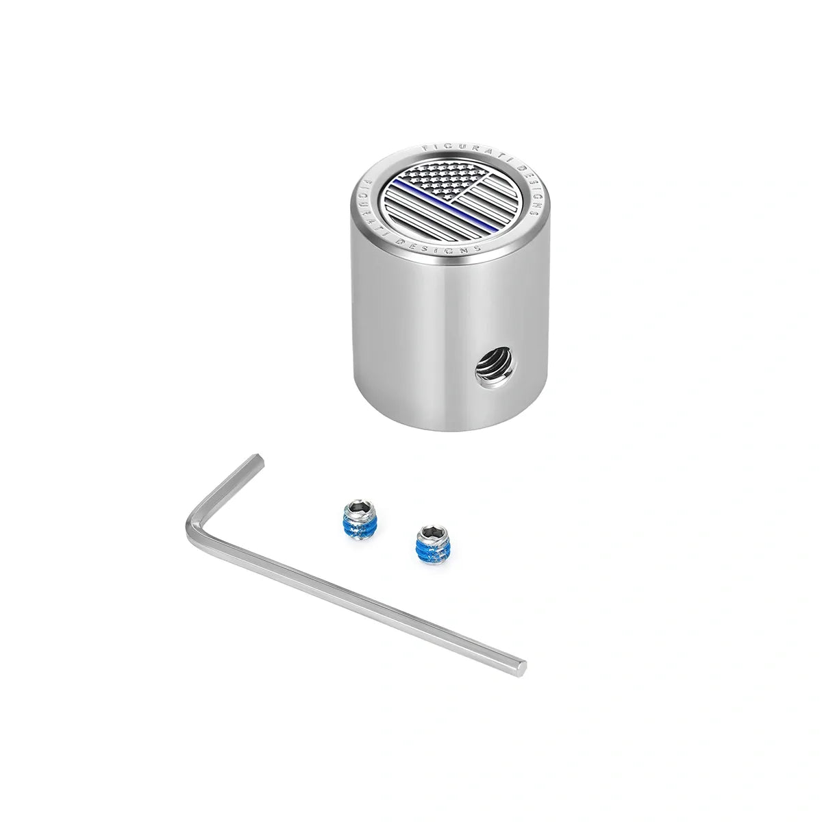 Heel Toe Shifter Cover - Stainless-Steel Blue Line American Flag