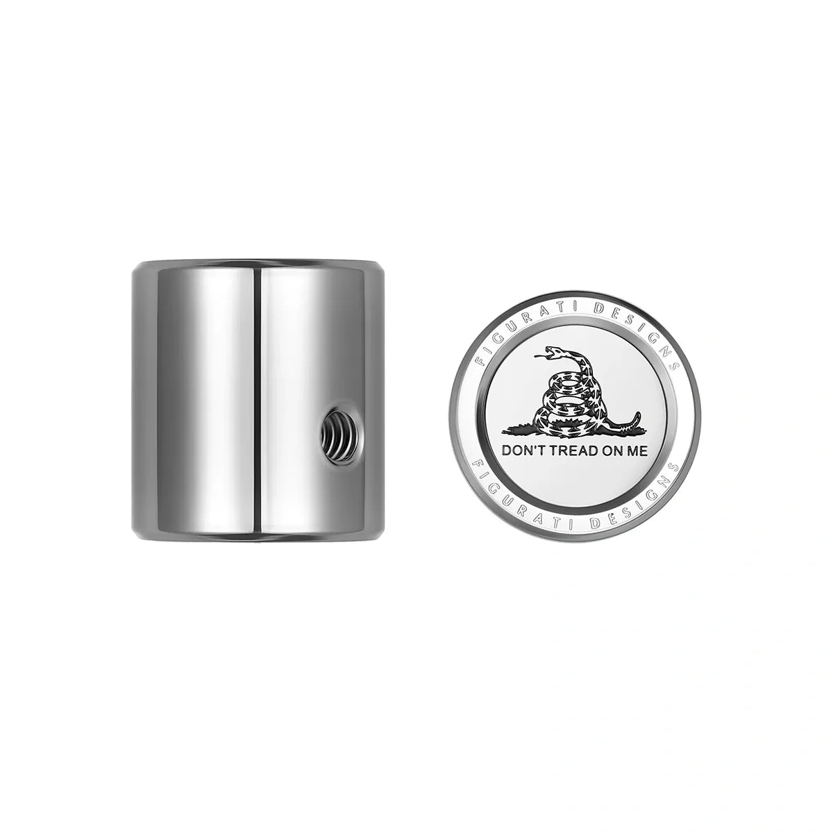 Heel Toe Shifter Cover - Stainless-Steel Don't Tread on Me