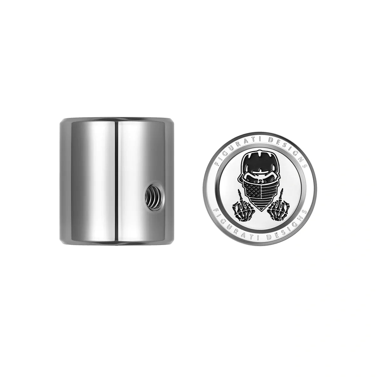 Heel Toe Shifter Cover- Stainless-Steel Masked Skull