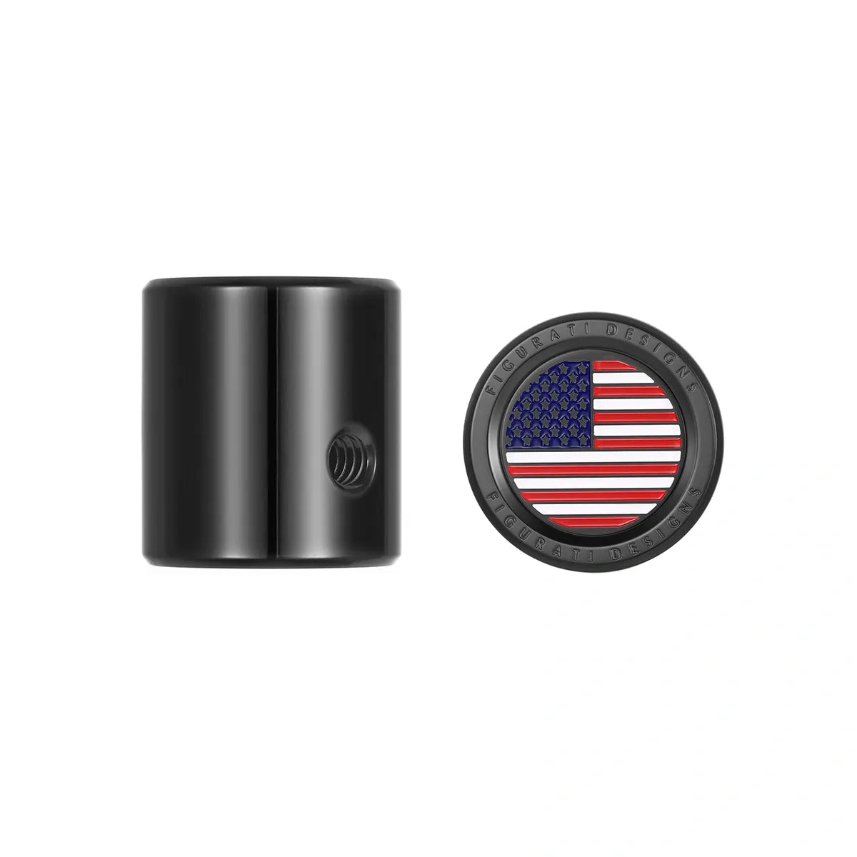 Heel Toe Shifter Cover - Stainless -Steel/Black Red White and Blue American Flag