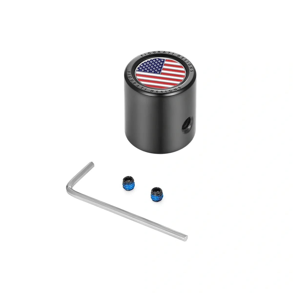 Heel Toe Shifter Cover - Stainless -Steel/Black Red White and Blue American Flag