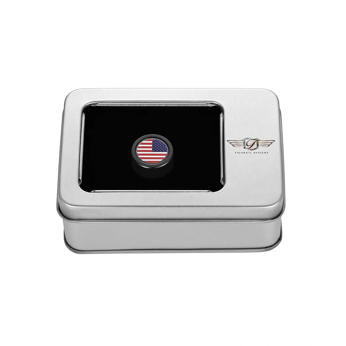 Heel Toe Shifter Cover - Stainless -Steel/Black Red White and Blue American Flag