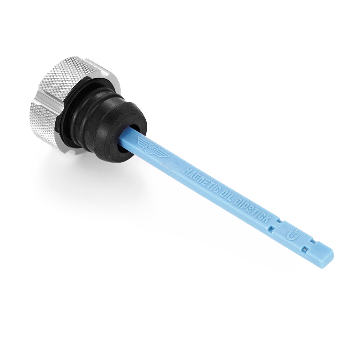 Magnetic Dipstick for Harley-Davidson FXR (1982-1994) - Knurled Silver