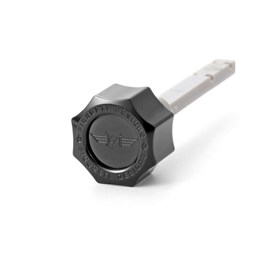 Magnetic Transmission Dipstick for Harley-Davidson All Models - Curved Black