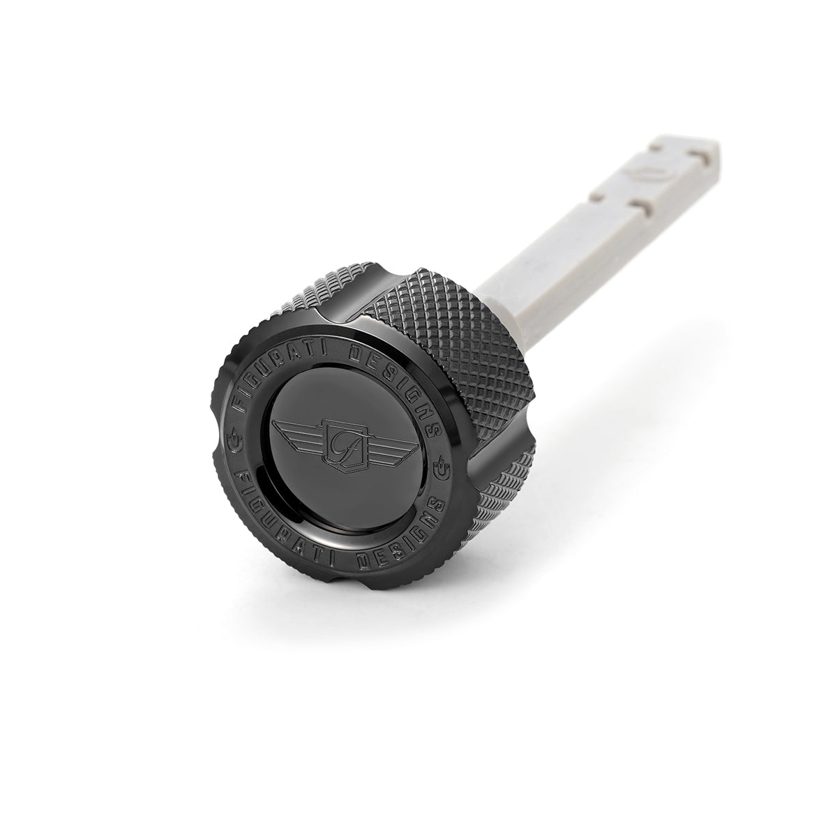 Magnetic Transmission Dipstick for Harley-Davidson All Models - Knurled Black