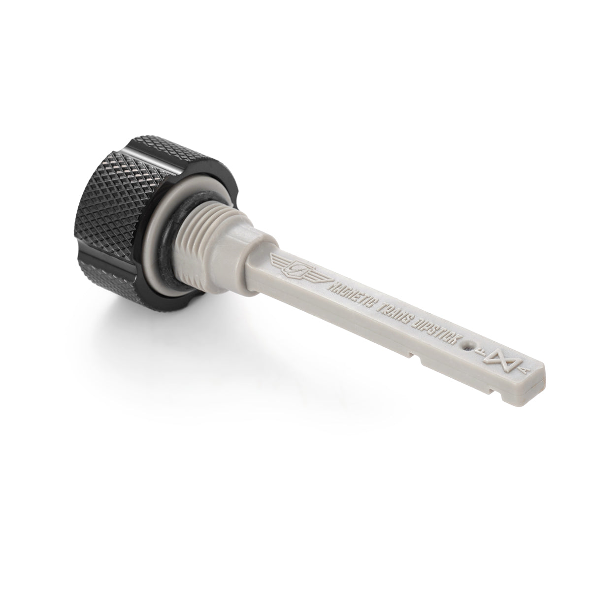 Magnetic Transmission Dipstick for Harley-Davidson All Models - Knurled Black