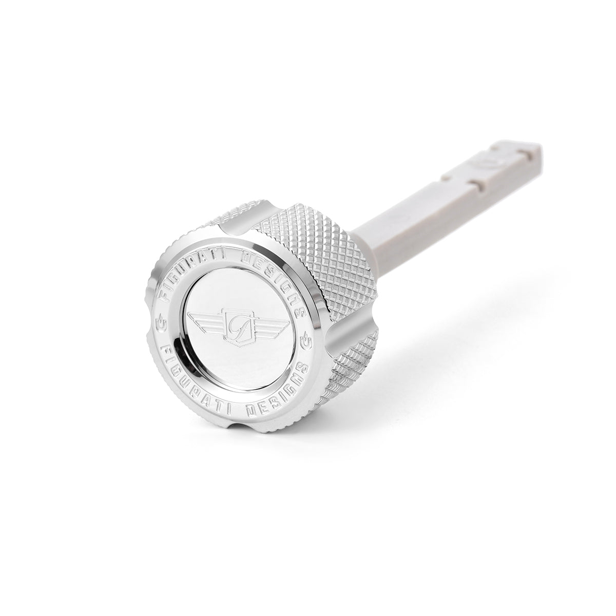 Magnetic Transmission Dipstick for Harley-Davidson All Models - Knurled Silver