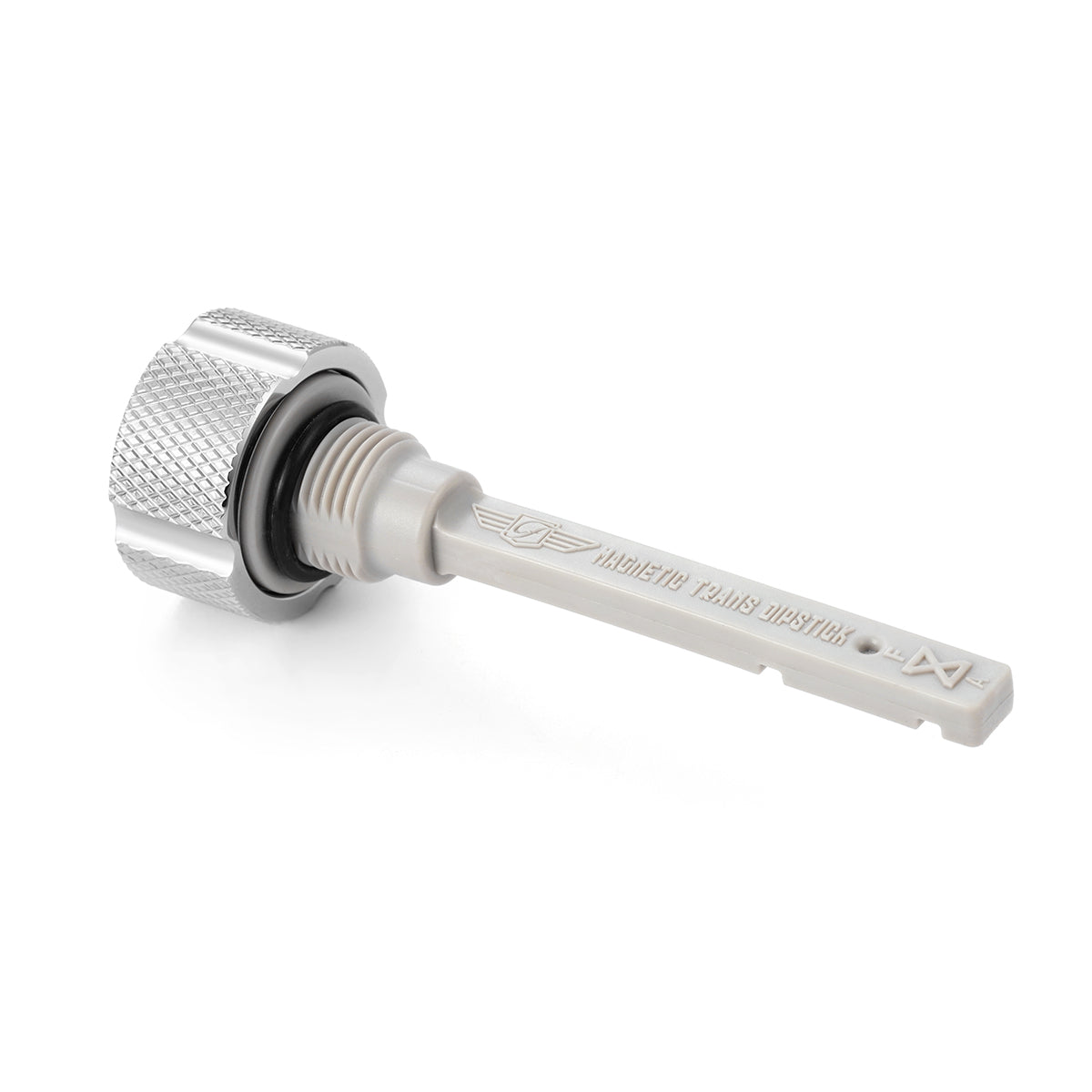 Magnetic Transmission Dipstick for Harley-Davidson All Models - Knurled Silver