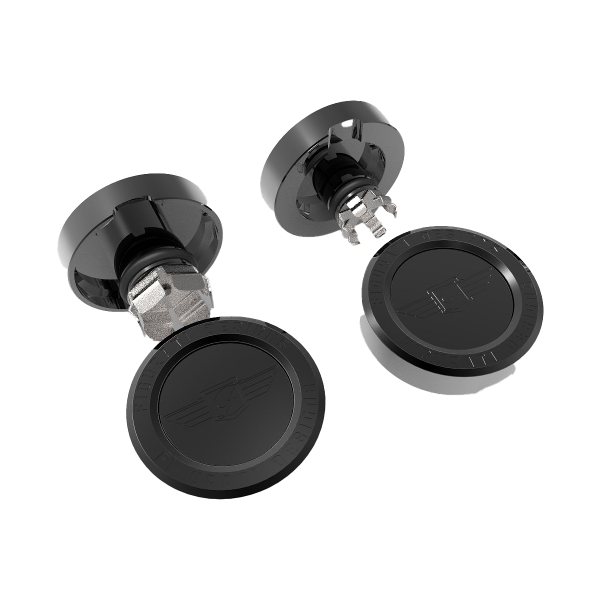 Performance Aluminum Front Axle Nut Covers - Black