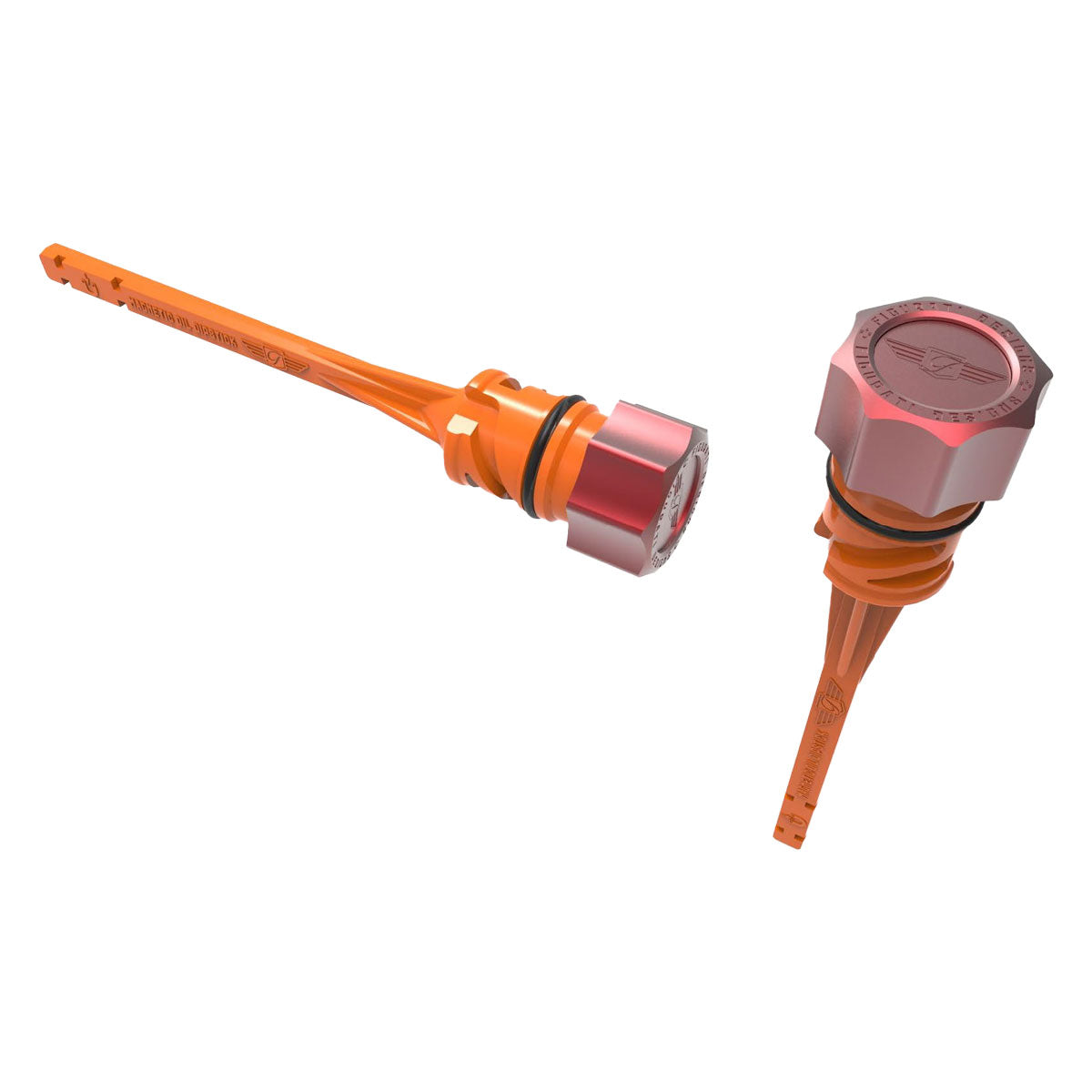 Performance Magnetic Dipstick for Harley-Davidson M8 Softail (2018-2025) - Curved Red