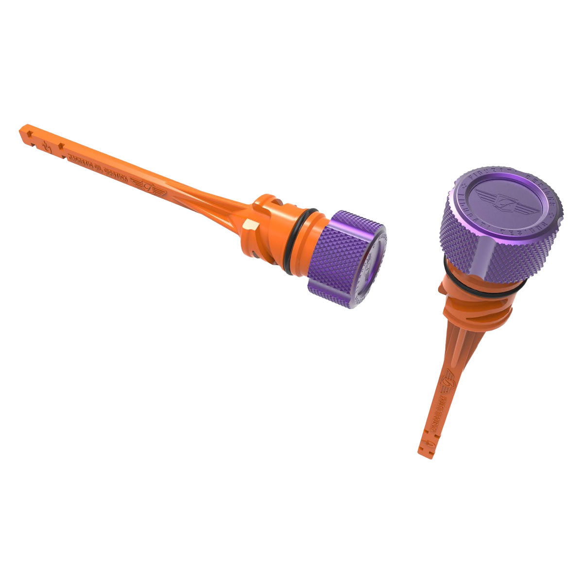 Performance Magnetic Dipstick for Harley-Davidson M8 Softail (2018-2025) - Knurled Purple