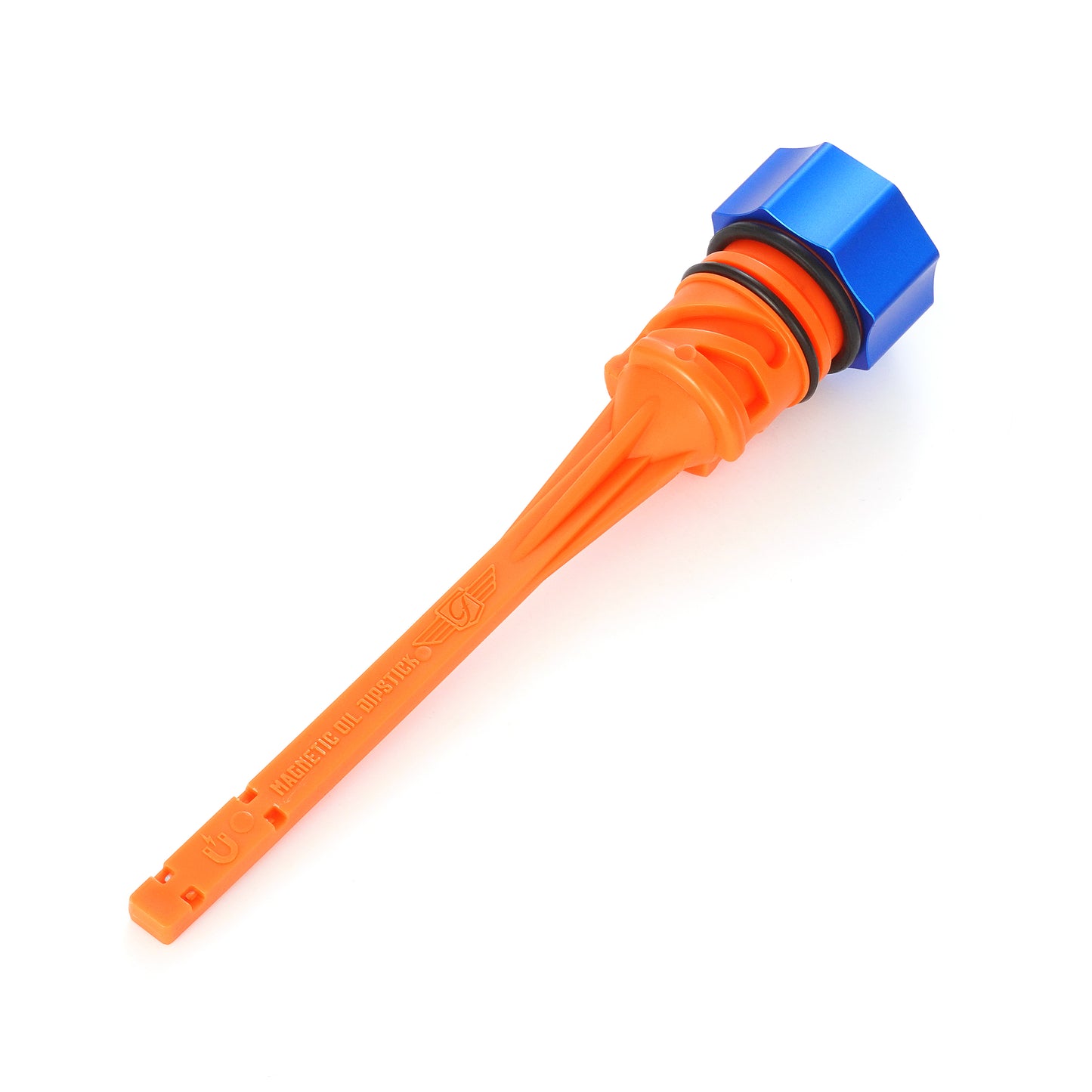 Performance Magnetic Dipstick for Harley-Davidson M8 Softail (2018-2025) - Curved Blue