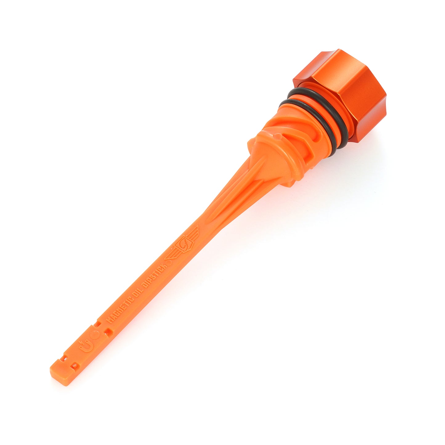 Performance Magnetic Dipstick for Harley-Davidson M8 Softail (2018-2025) - Curved Orange