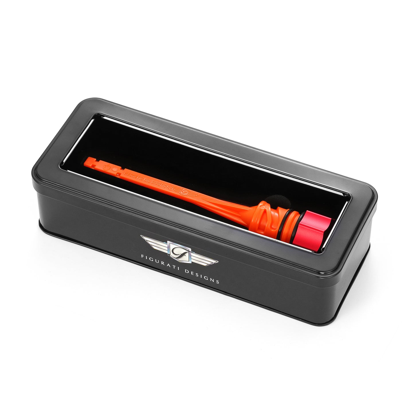 Performance Magnetic Dipstick for Harley-Davidson M8 Softail (2018-2025) - Curved Red