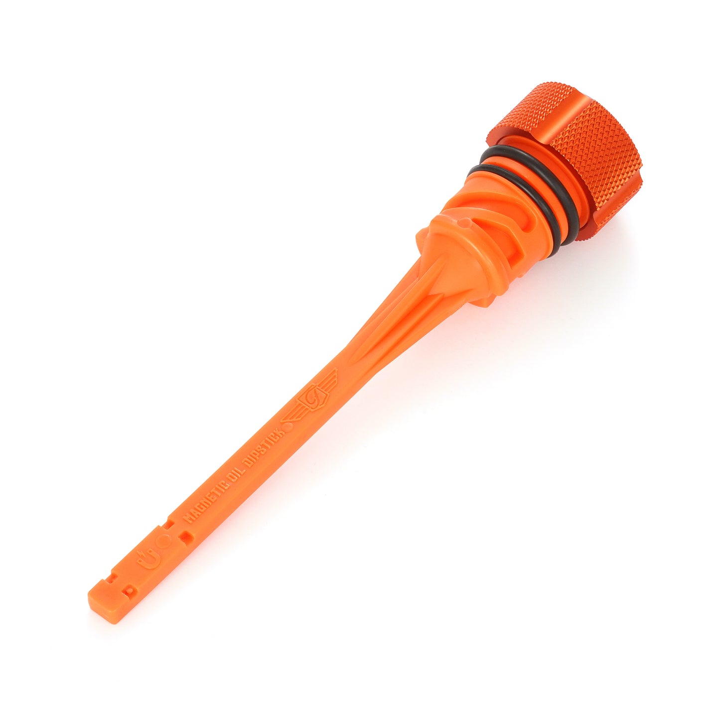 Performance Magnetic Dipstick for Harley-Davidson M8 Softail (2018-2025) - Knurled Orange