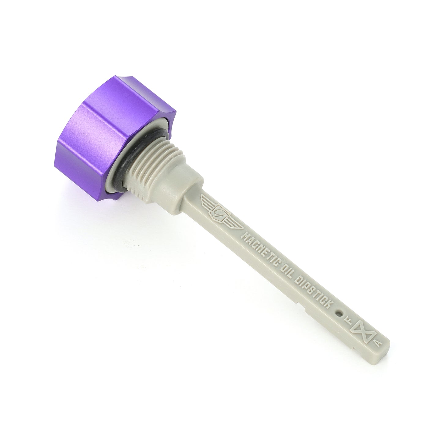 Performance Magnetic Transmission Dipstick for Harley-Davidson M8 (2017-2025) - Curved Purple