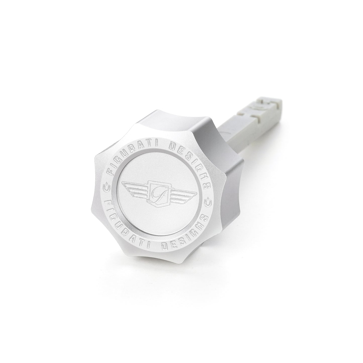 Performance Magnetic Transmission Dipstick for Harley-Davidson M8 (2017-2025) - Curved Raw Silver