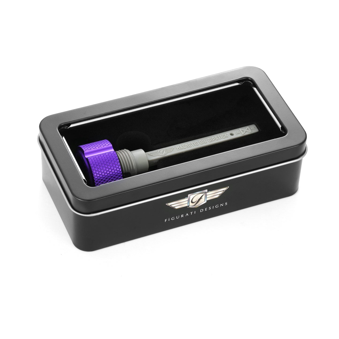 Performance Magnetic Transmission Dipstick for Harley-Davidson M8 (2017-2025) - Knurled Purple